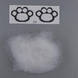 Max Hand Embroidery Starter Kits DIY Keychain Cross Stitch Kit Footprint White