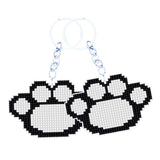 Max Hand Embroidery Starter Kits DIY Keychain Cross Stitch Kit Footprint White