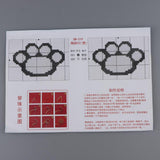 Max Hand Embroidery Starter Kits DIY Keychain Cross Stitch Kit Footprint White