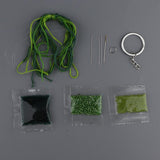 Max Hand Embroidery Starter Kits DIY Keychain Cross Stitch Kit Leaf