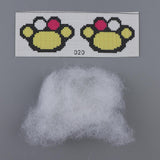 Max Hand Embroidery Starter Kits DIY Keychain Cross Stitch Kit Footprint Yellow