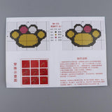 Max Hand Embroidery Starter Kits DIY Keychain Cross Stitch Kit Footprint Yellow