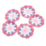 Max 5pcs Crochet Coaster Appliques Handmade Crochet Doily Embellishment for Home