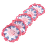 Max 5pcs Crochet Coaster Appliques Handmade Crochet Doily Embellishment for Home