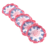 Max 5pcs Crochet Coaster Appliques Handmade Crochet Doily Embellishment for Home