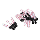 Max 20 Pieces Metal Zipper Puller with Webbing Cord for Sportwear White