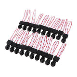 Max 20 Pieces Metal Zipper Puller with Webbing Cord for Sportwear White