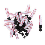 Max 20 Pieces Metal Zipper Puller with Webbing Cord for Sportwear White