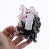Max 20 Pieces Metal Zipper Puller with Webbing Cord for Sportwear White