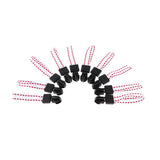 Max 20 Pieces Metal Zipper Puller with Webbing Cord for Sportwear White