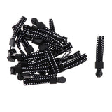 Max 20 Pieces Metal Zipper Puller with Webbing Cord for Sportwear Black