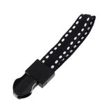 Max 20 Pieces Metal Zipper Puller with Webbing Cord for Sportwear Black