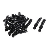 Max 20 Pieces Metal Zipper Puller with Webbing Cord for Sportwear Black
