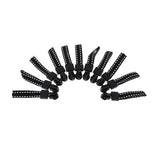 Max 20 Pieces Metal Zipper Puller with Webbing Cord for Sportwear Black