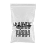 Max 20 Pieces Metal Zipper Puller with Webbing Cord for Sportwear Black
