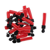 Max 20 Pieces Metal Zipper Puller with Webbing Cord for Sportwear Red
