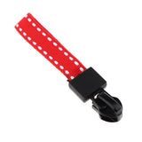 Max 20 Pieces Metal Zipper Puller with Webbing Cord for Sportwear Red