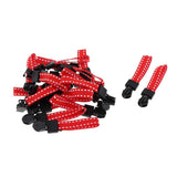 Max 20 Pieces Metal Zipper Puller with Webbing Cord for Sportwear Red