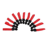 Max 20 Pieces Metal Zipper Puller with Webbing Cord for Sportwear Red