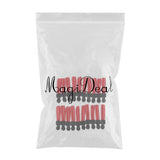 Max 20 Pieces Metal Zipper Puller with Webbing Cord for Sportwear Red