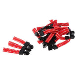 Max 20 Pieces Metal Zipper Puller with Webbing Cord for Sportwear Red