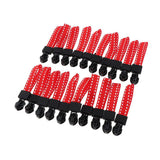 Max 20 Pieces Metal Zipper Puller with Webbing Cord for Sportwear Red