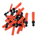 Max 20 Pieces Metal Zipper Puller with Webbing Cord for Sportwear Orange Yellow