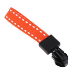 Max 20 Pieces Metal Zipper Puller with Webbing Cord for Sportwear Orange Yellow