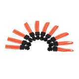 Max 20 Pieces Metal Zipper Puller with Webbing Cord for Sportwear Orange Yellow