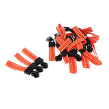 Max 20 Pieces Metal Zipper Puller with Webbing Cord for Sportwear Orange Yellow