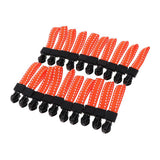 Max 20 Pieces Metal Zipper Puller with Webbing Cord for Sportwear Orange Yellow
