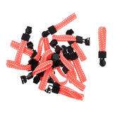 Max 20 Pieces Metal Zipper Puller with Webbing Cord for Sportwear Orange Red