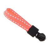 Max 20 Pieces Metal Zipper Puller with Webbing Cord for Sportwear Orange Red