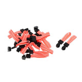 Max 20 Pieces Metal Zipper Puller with Webbing Cord for Sportwear Orange Red