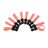Max 20 Pieces Metal Zipper Puller with Webbing Cord for Sportwear Orange Red