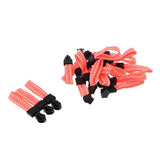Max 20 Pieces Metal Zipper Puller with Webbing Cord for Sportwear Orange Red