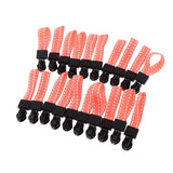 Max 20 Pieces Metal Zipper Puller with Webbing Cord for Sportwear Orange Red
