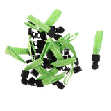 Max 20 Pieces Metal Zipper Puller with Webbing Cord for Sportwear Green
