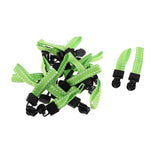 Max 20 Pieces Metal Zipper Puller with Webbing Cord for Sportwear Green