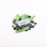 Max 20 Pieces Metal Zipper Puller with Webbing Cord for Sportwear Green
