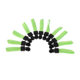 Max 20 Pieces Metal Zipper Puller with Webbing Cord for Sportwear Green