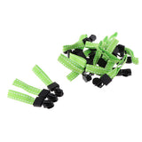 Max 20 Pieces Metal Zipper Puller with Webbing Cord for Sportwear Green
