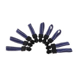 Max 20 Pieces Metal Zipper Puller with Webbing Cord for Sportwear Blue