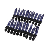 Max 20 Pieces Metal Zipper Puller with Webbing Cord for Sportwear Blue