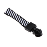 Max 20 Pieces Metal Zipper Puller with Webbing Cord for Clothing Black White