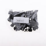 Max 20 Pieces Metal Zipper Puller with Webbing Cord for Clothing Black White