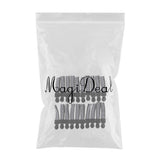 Max 20 Pieces Metal Zipper Puller with Webbing Cord for Clothing Black White