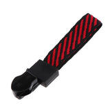 Max 20 Pieces Metal Zipper Puller with Webbing Cord for Clothing Black Red Twill