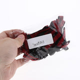 Max 20 Pieces Metal Zipper Puller with Webbing Cord for Clothing Black Red Twill