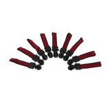 Max 20 Pieces Metal Zipper Puller with Webbing Cord for Clothing Black Red Twill
